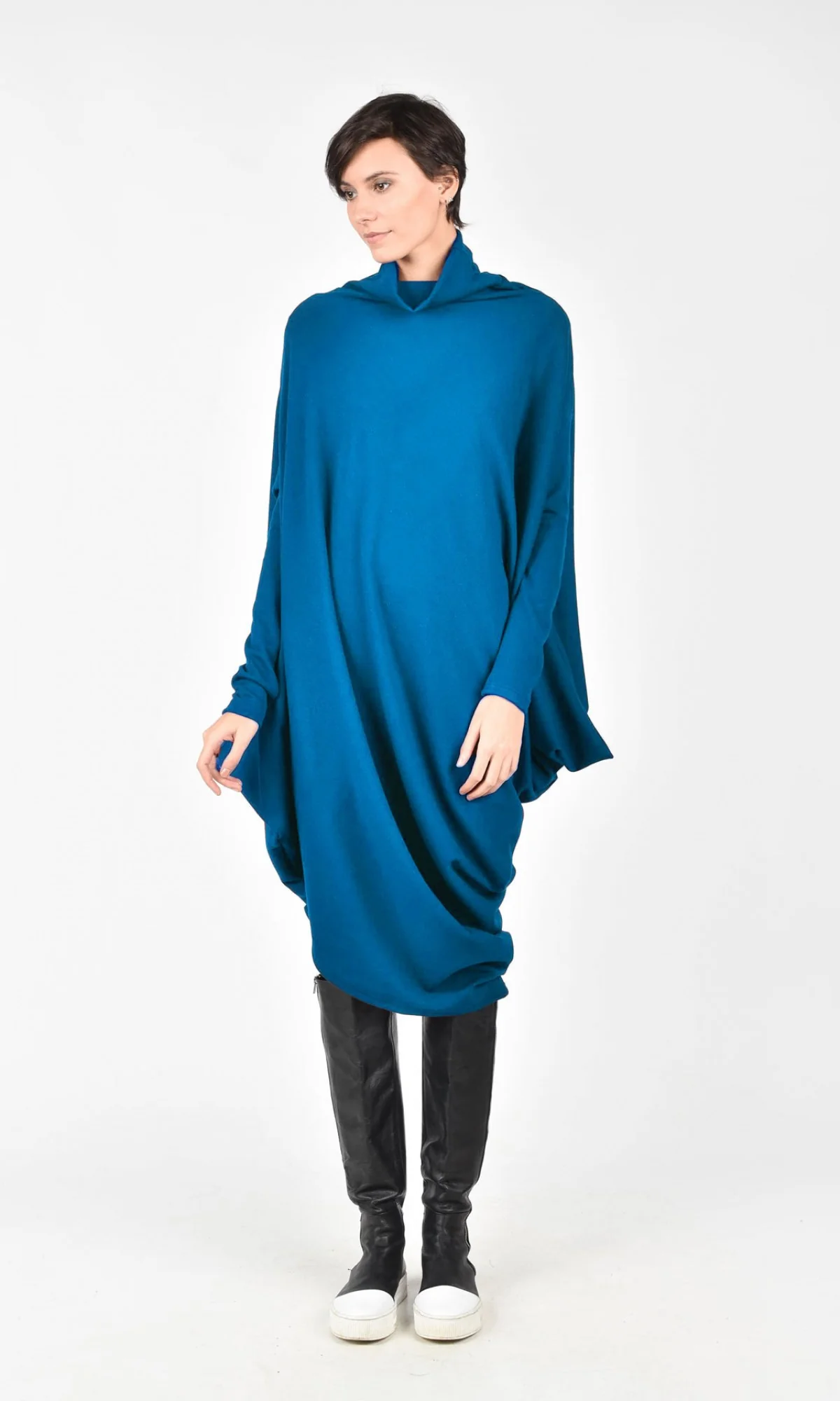 Asymmetric Knit Tunic Dress - Image 8