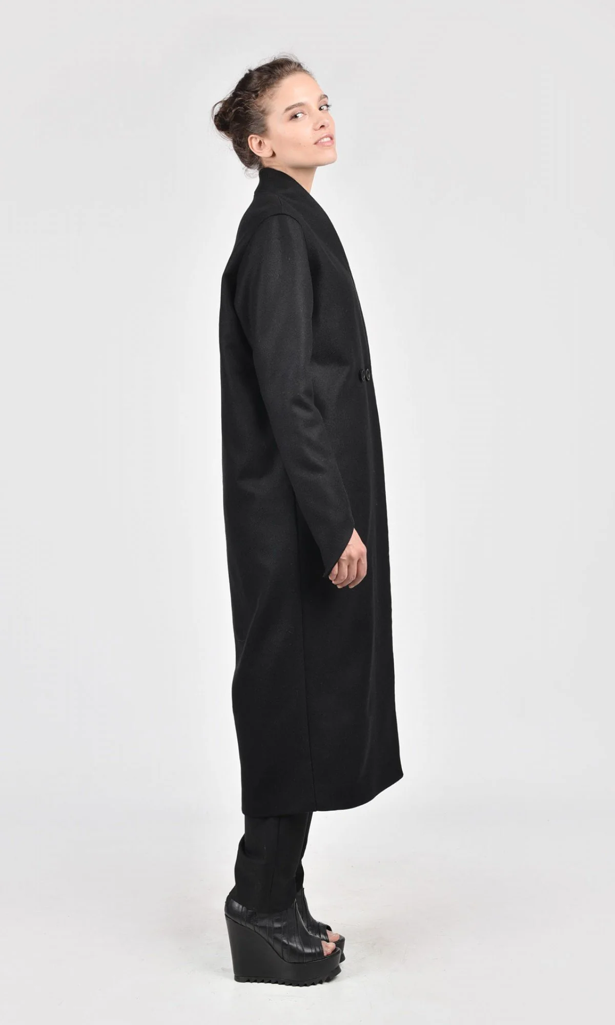 Asymmetric Long Coat - Image 3
