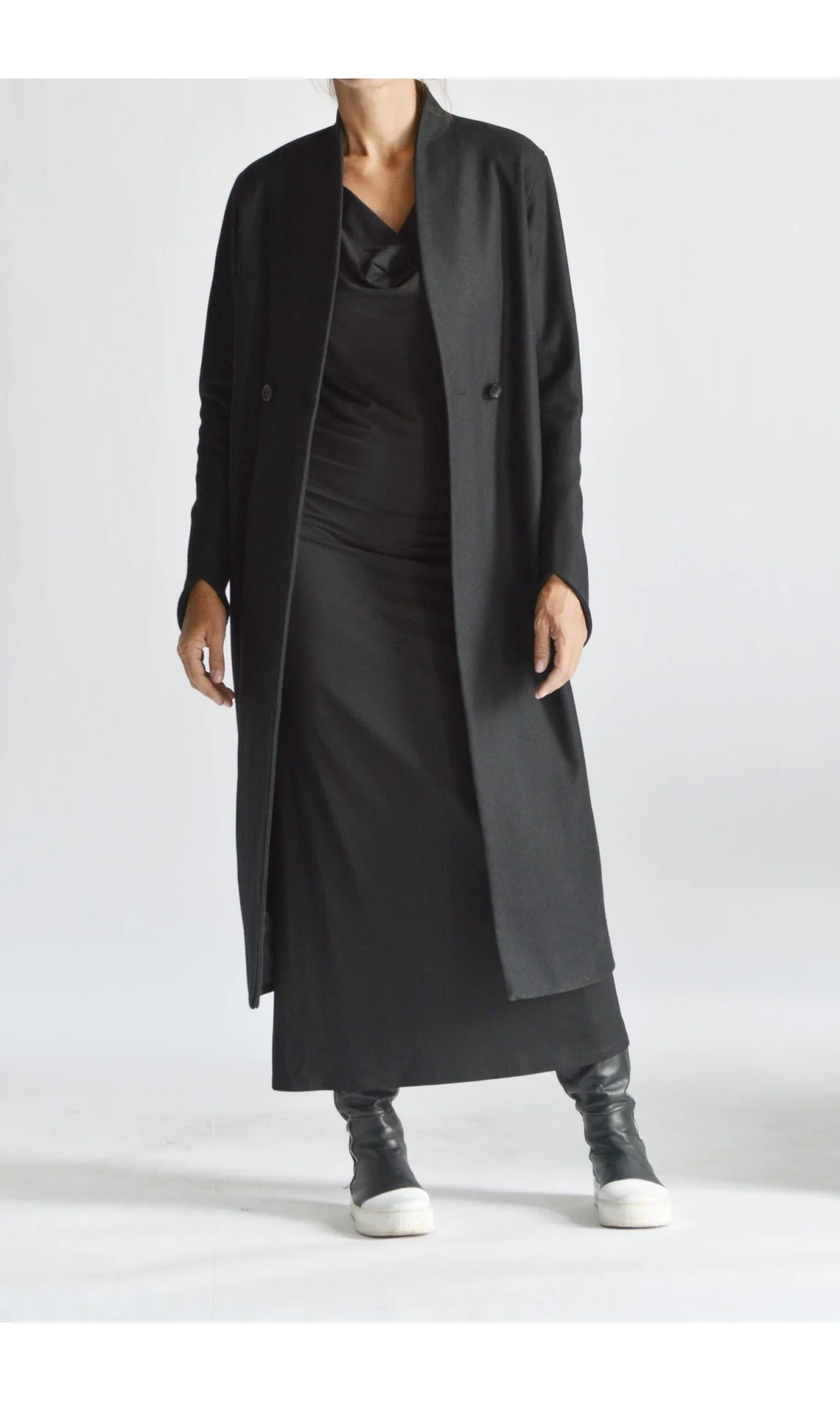 Asymmetric Long Coat - Image 7
