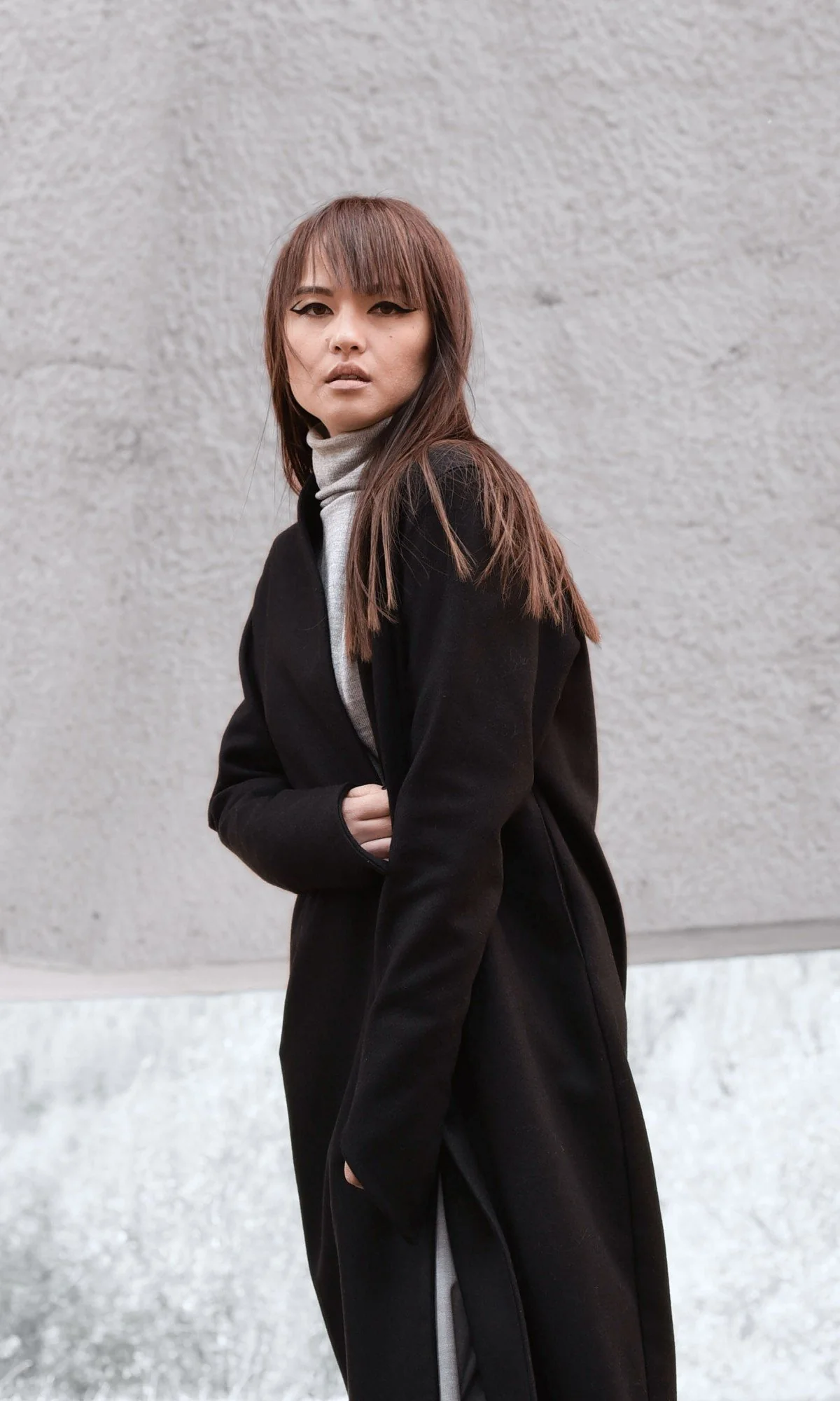 Asymmetric Long Coat - Image 8