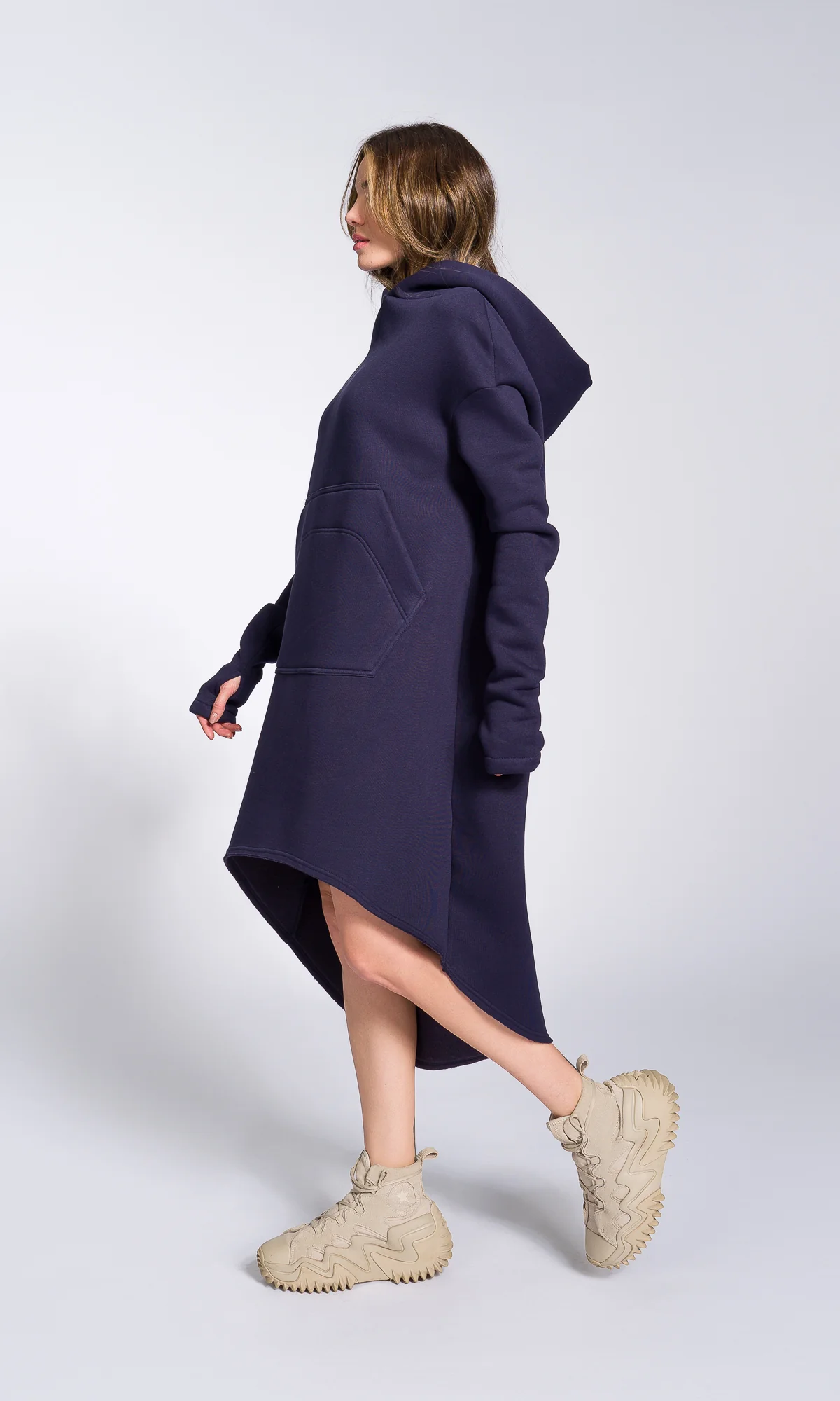 Asymmetric Maxi Hoodie - Image 4