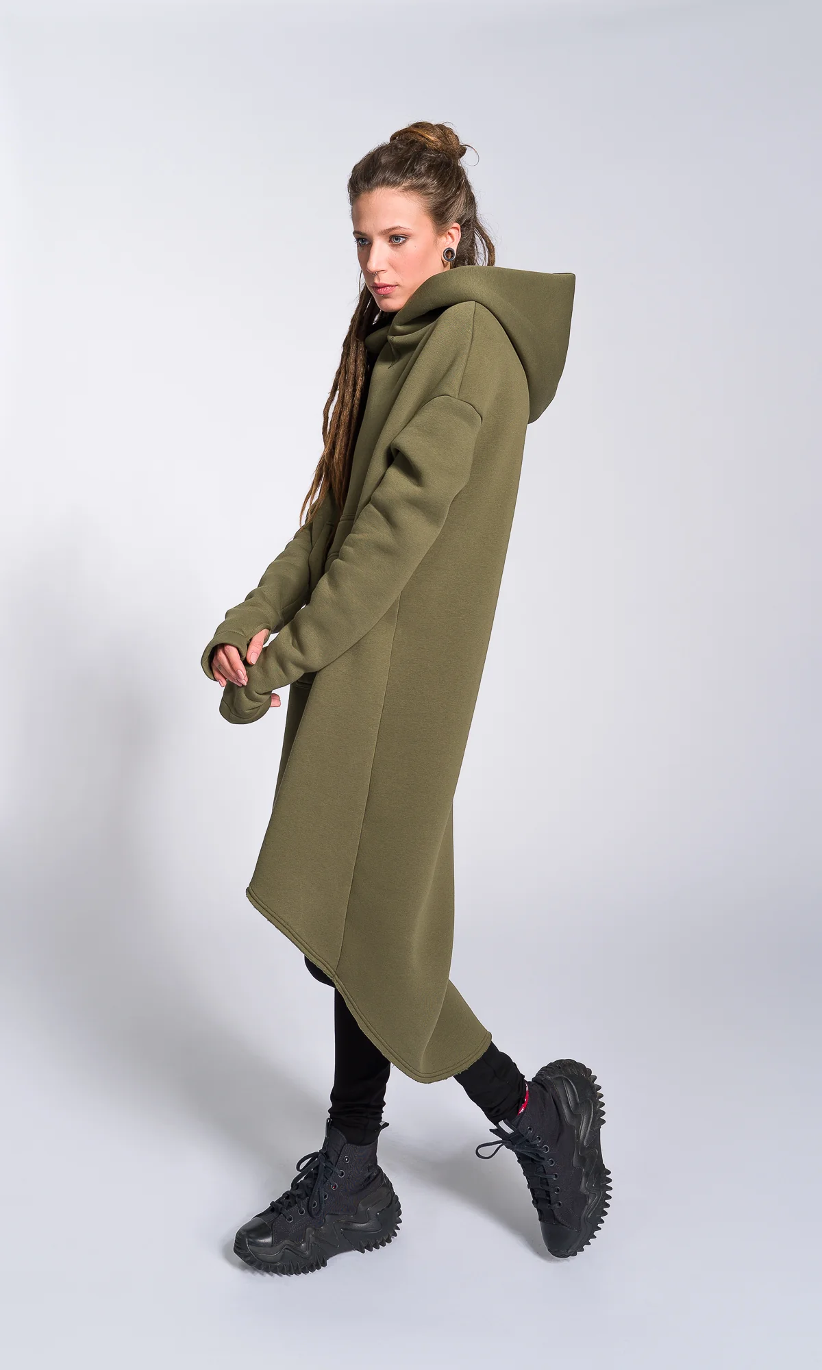 Asymmetric Maxi Hoodie - Image 6