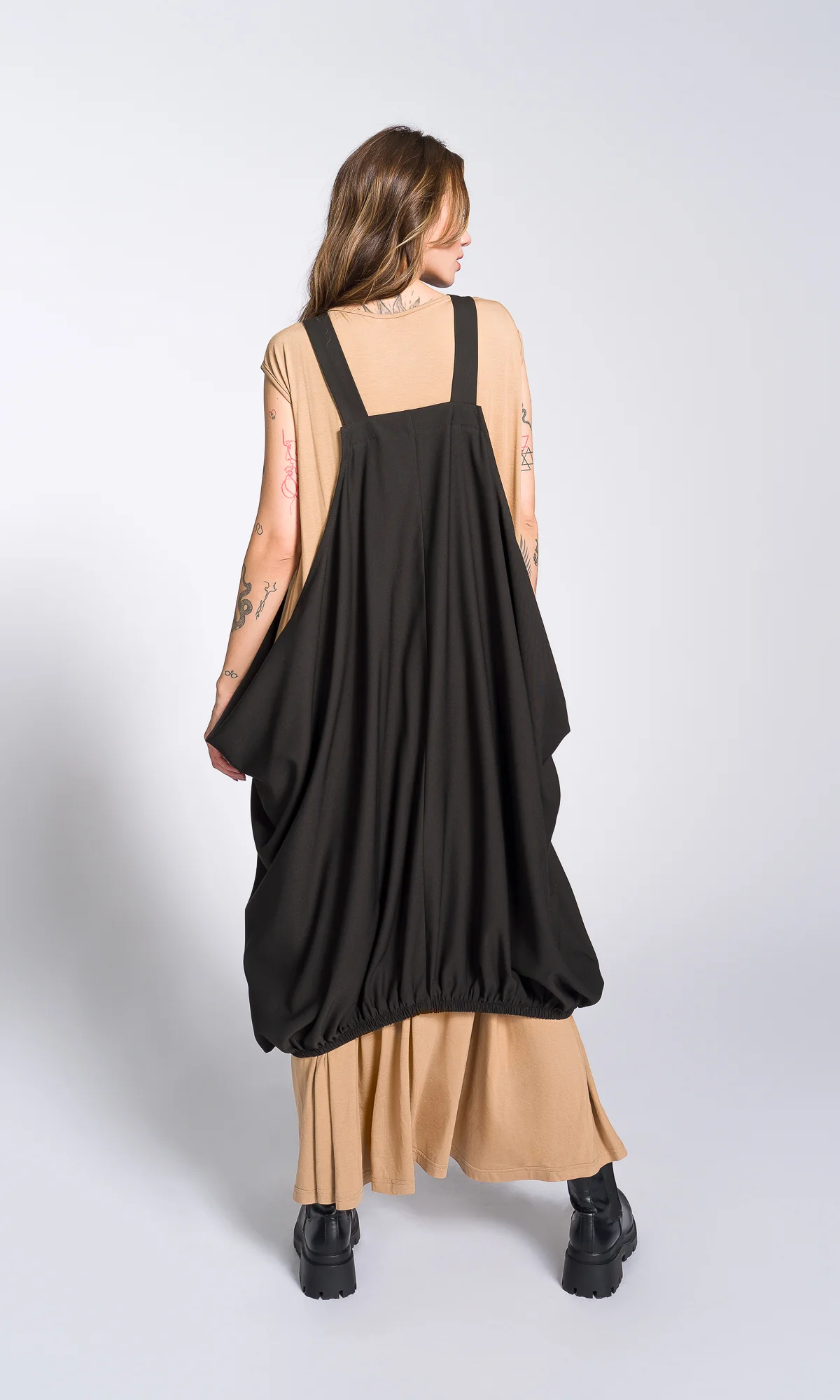 Balloon Apron Tunic Dress - Image 3