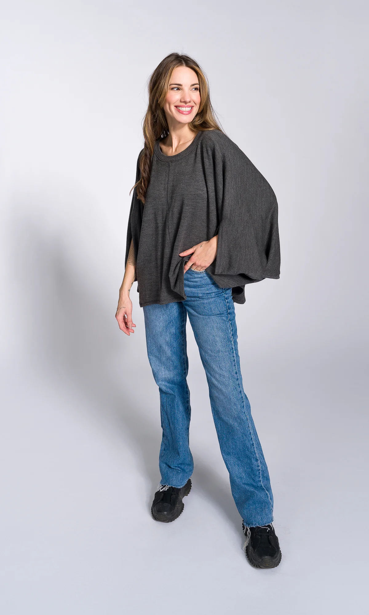 Batwing Sleeves Knit Blouse - Image 8