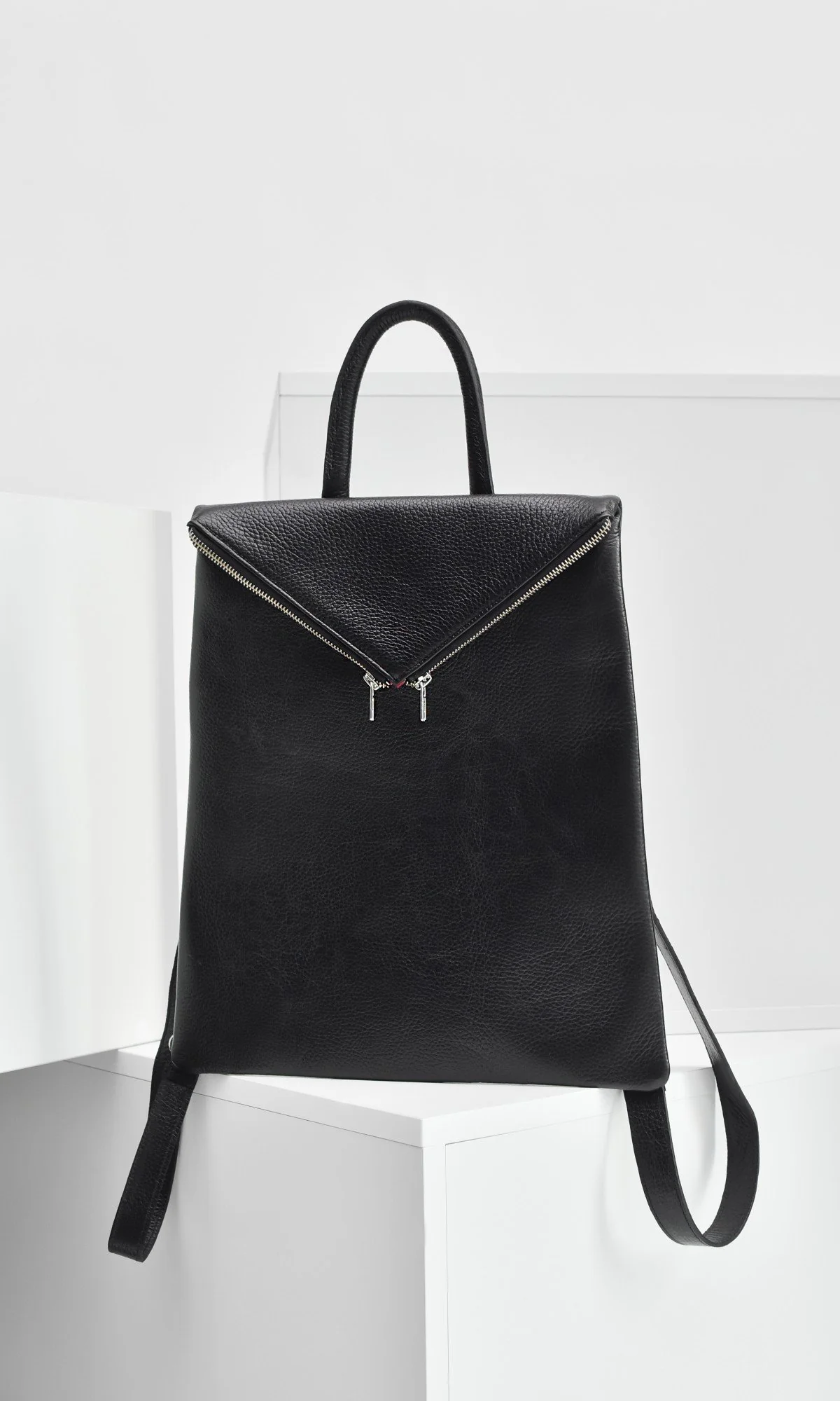 Black Leather Backpack - Image 5
