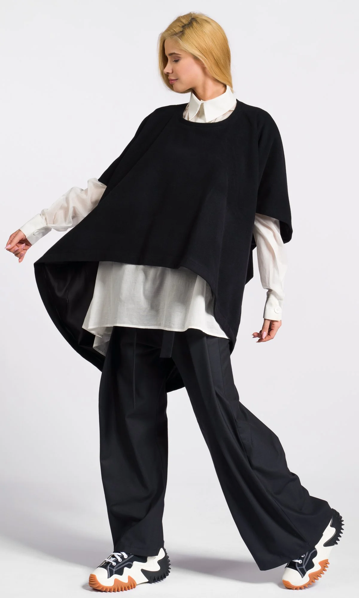 Cashmere Blend Poncho - Image 3