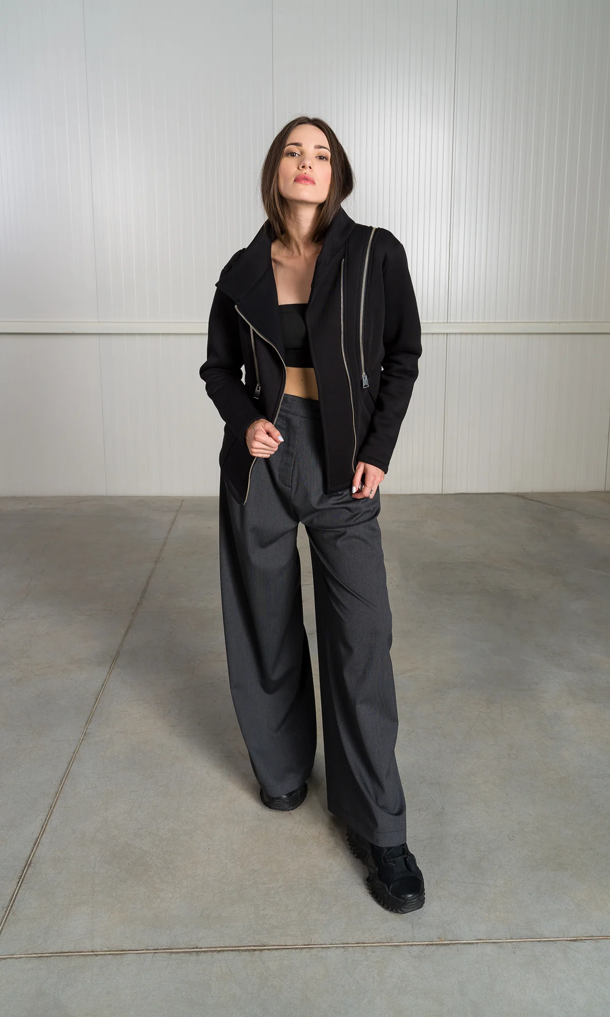 Cotton Fleece Jacket with Detachable Sleeves - Image 6