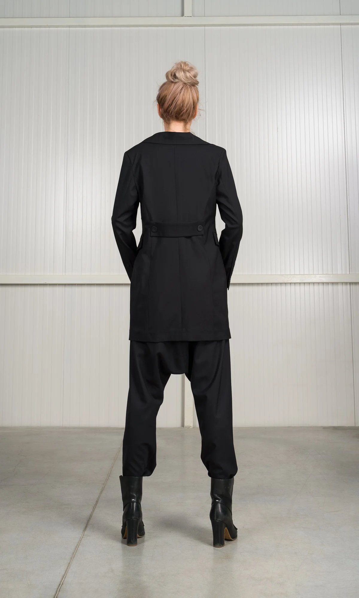 Cutaway Closure Blazer with Martingale Belt - Image 4