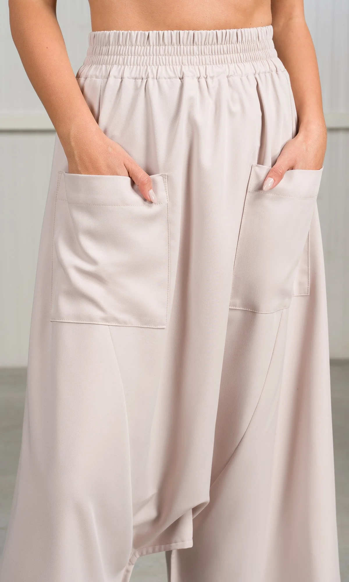 Deep Drop Crotch Pants with Wide Legs - Image 5