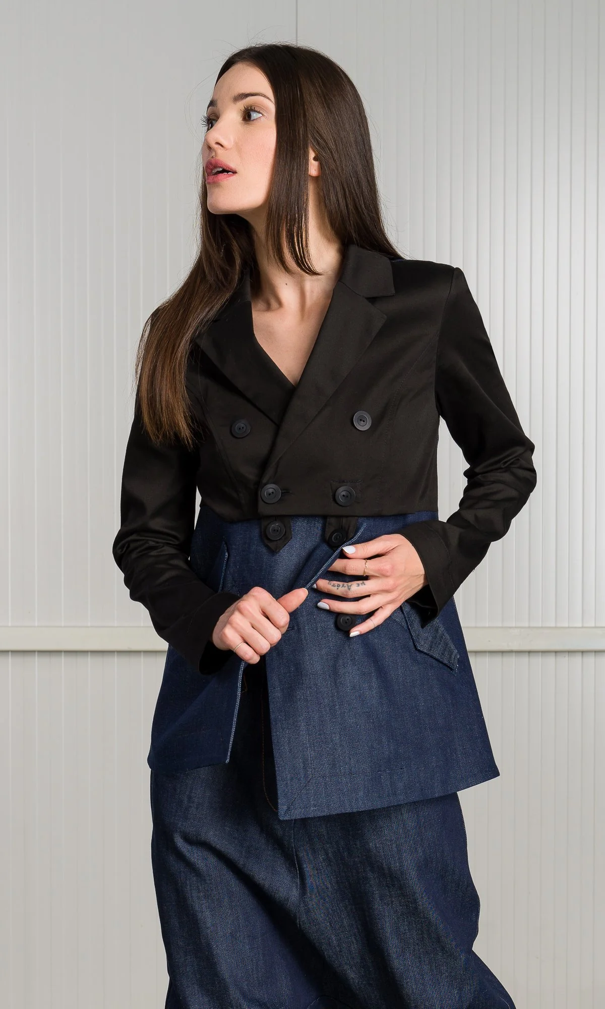 Double Breasted Blazer with Open Back - Image 7