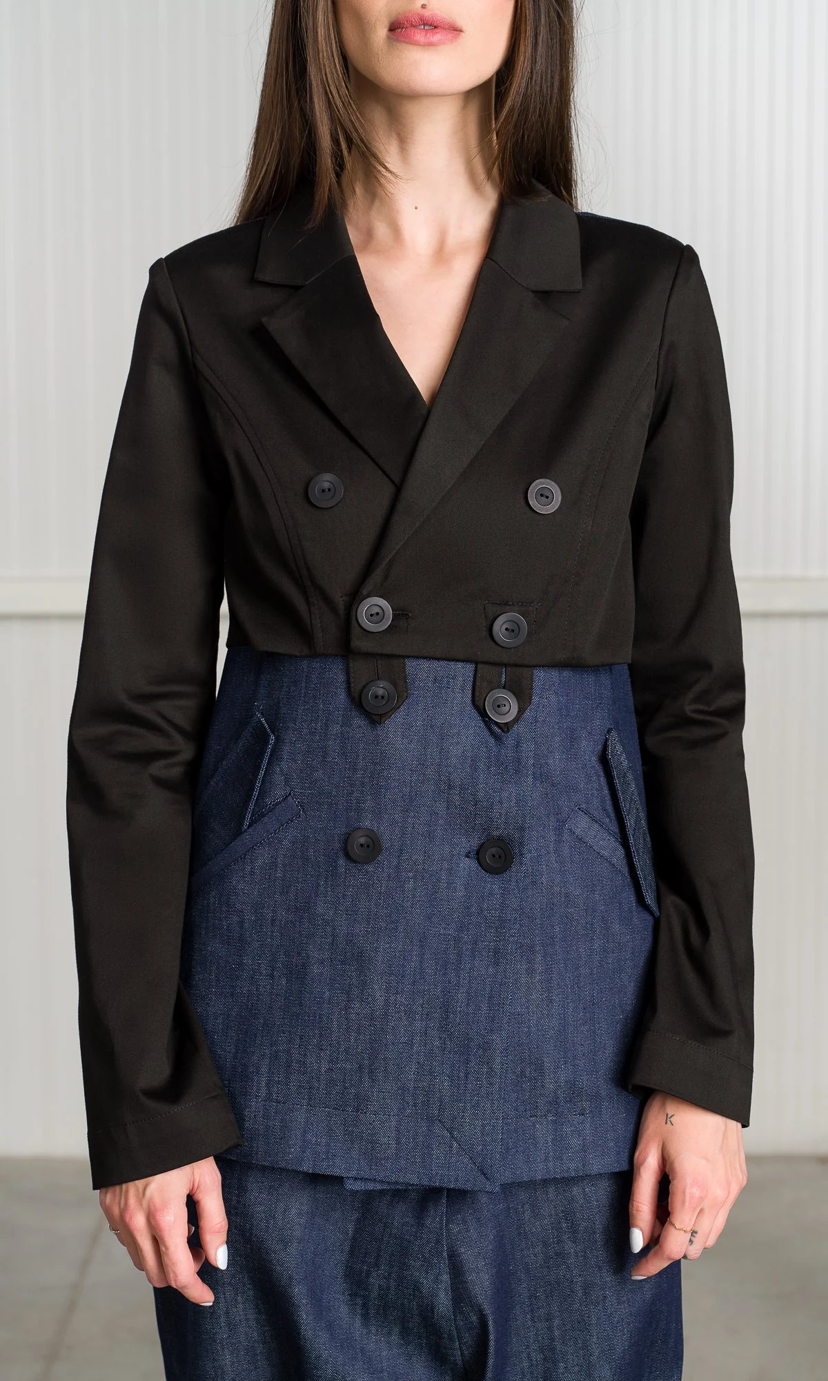 Double Breasted Blazer with Open Back - Image 9