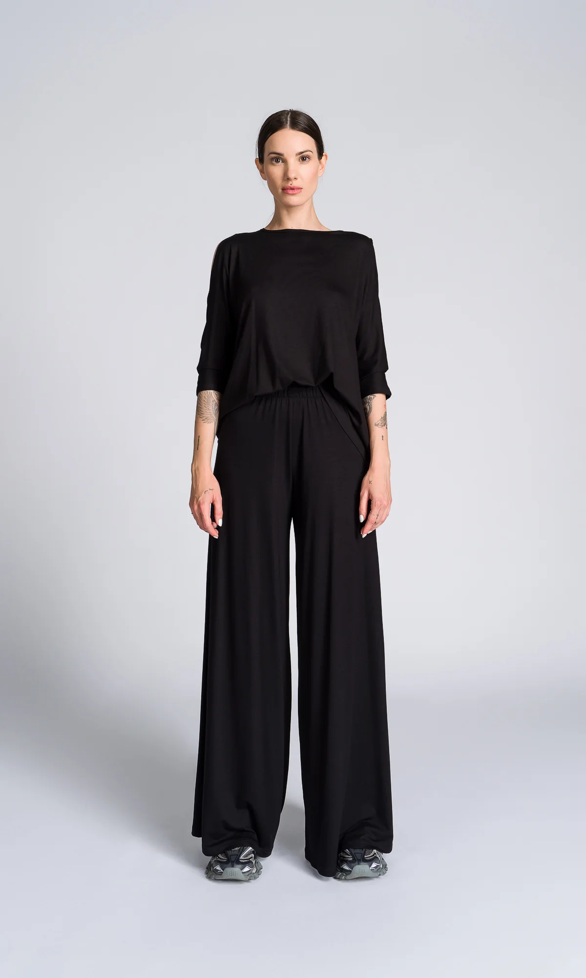 Draped Cross Back Top with Cut-out Shoulders - Image 6