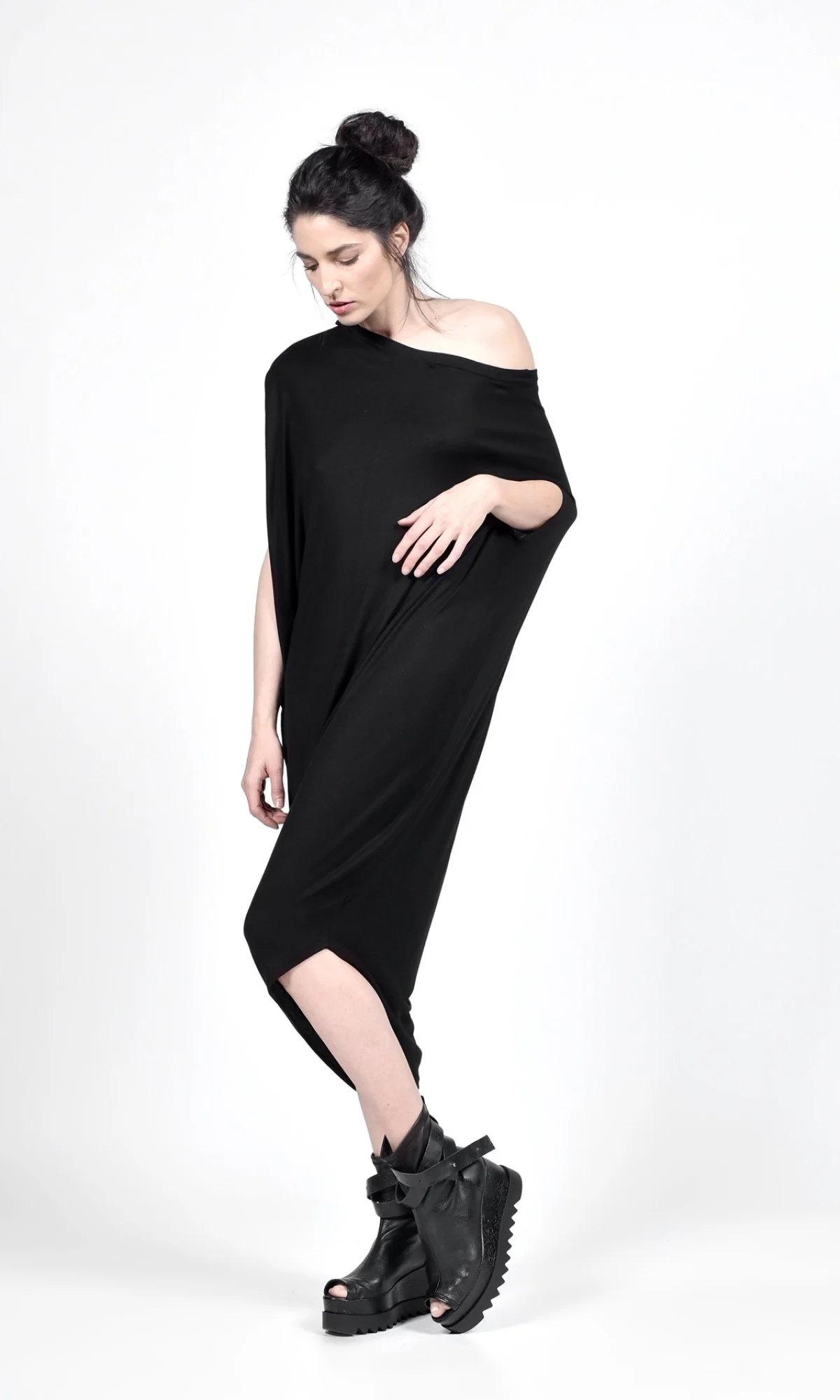 Draped Sleeveless Tunic Dress - Image 2