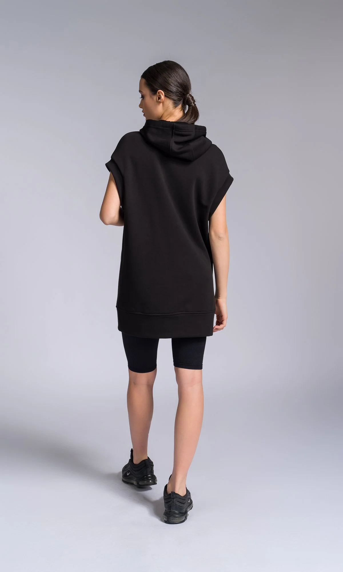 Drop Shoulder Sleeveless Hoodie - Image 4