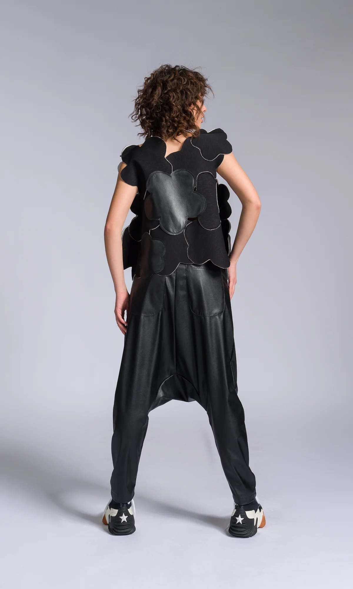 Flower Patchwork Top with Leather Details - Image 6