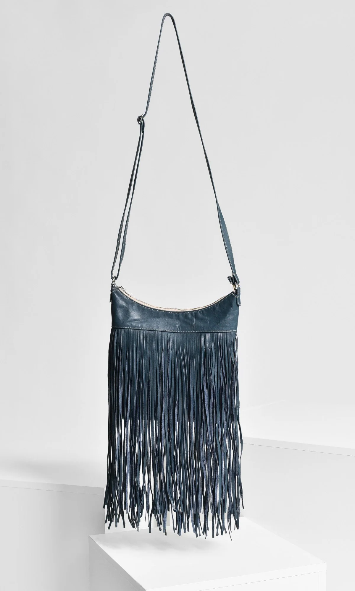 Fringe Leather Crossbody Bag - Image 4