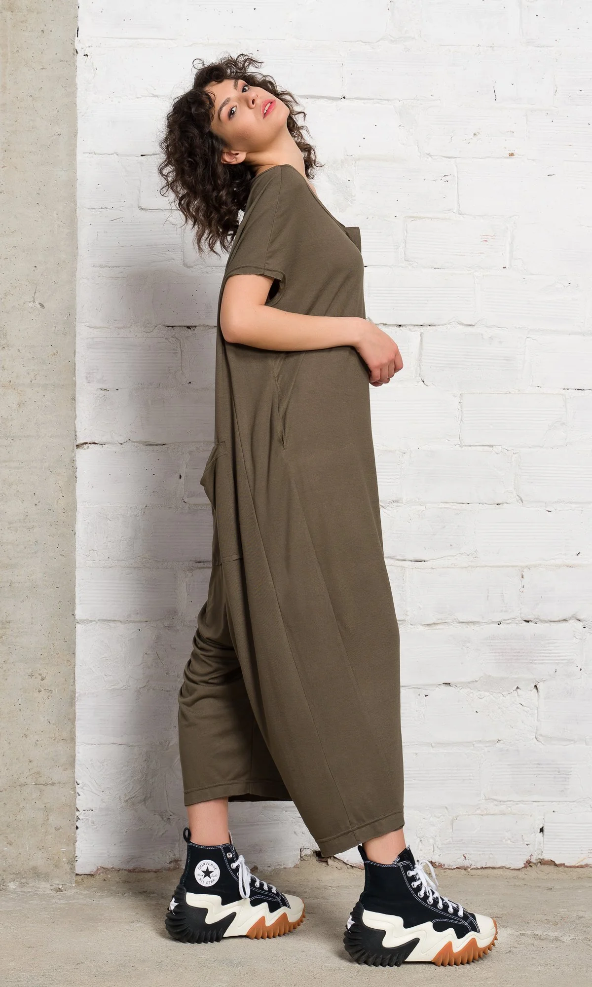 Front Zipper Baggy Jumpsuit - Image 5