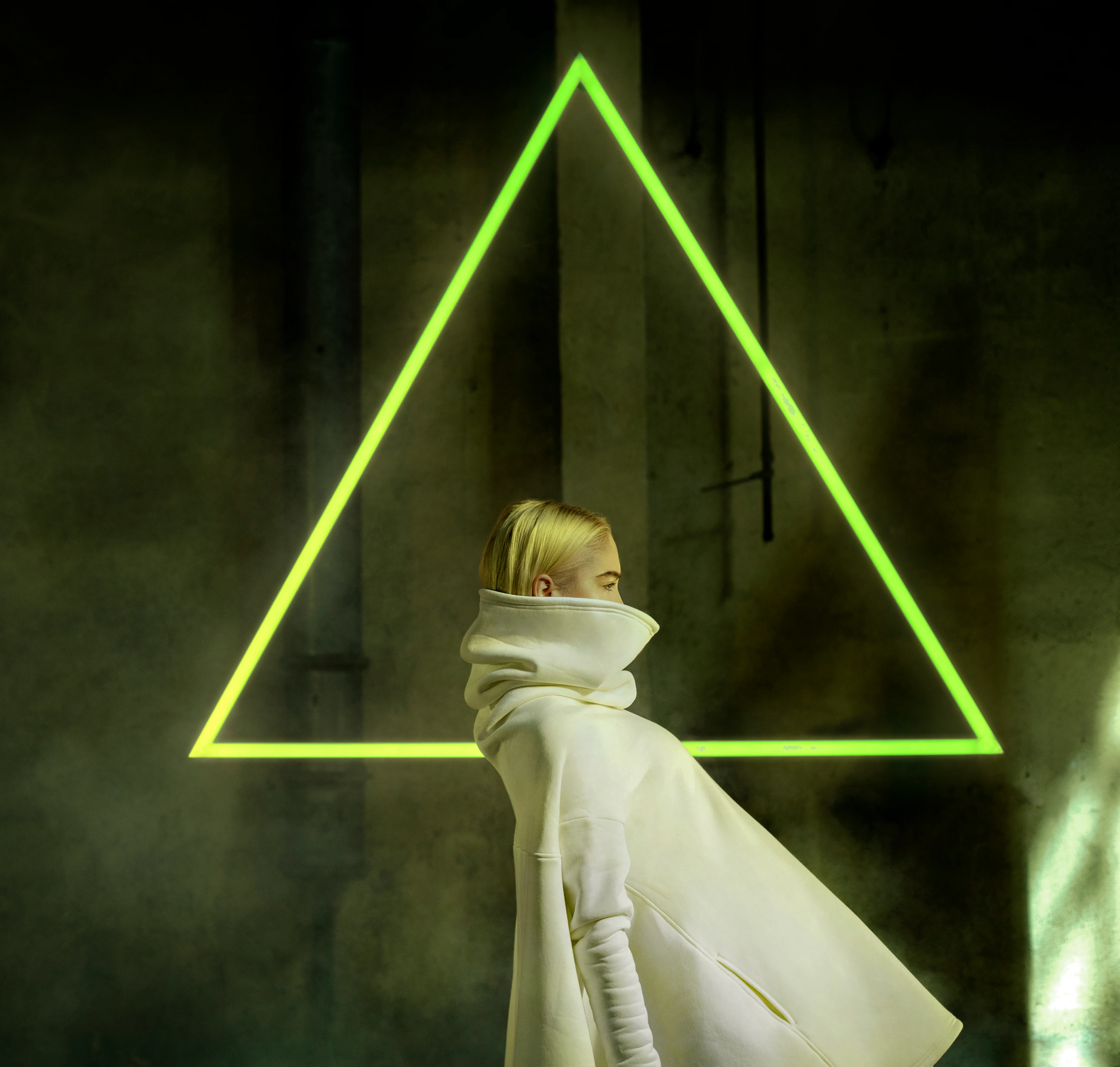 High Collar Poncho Hoodie - Image 10