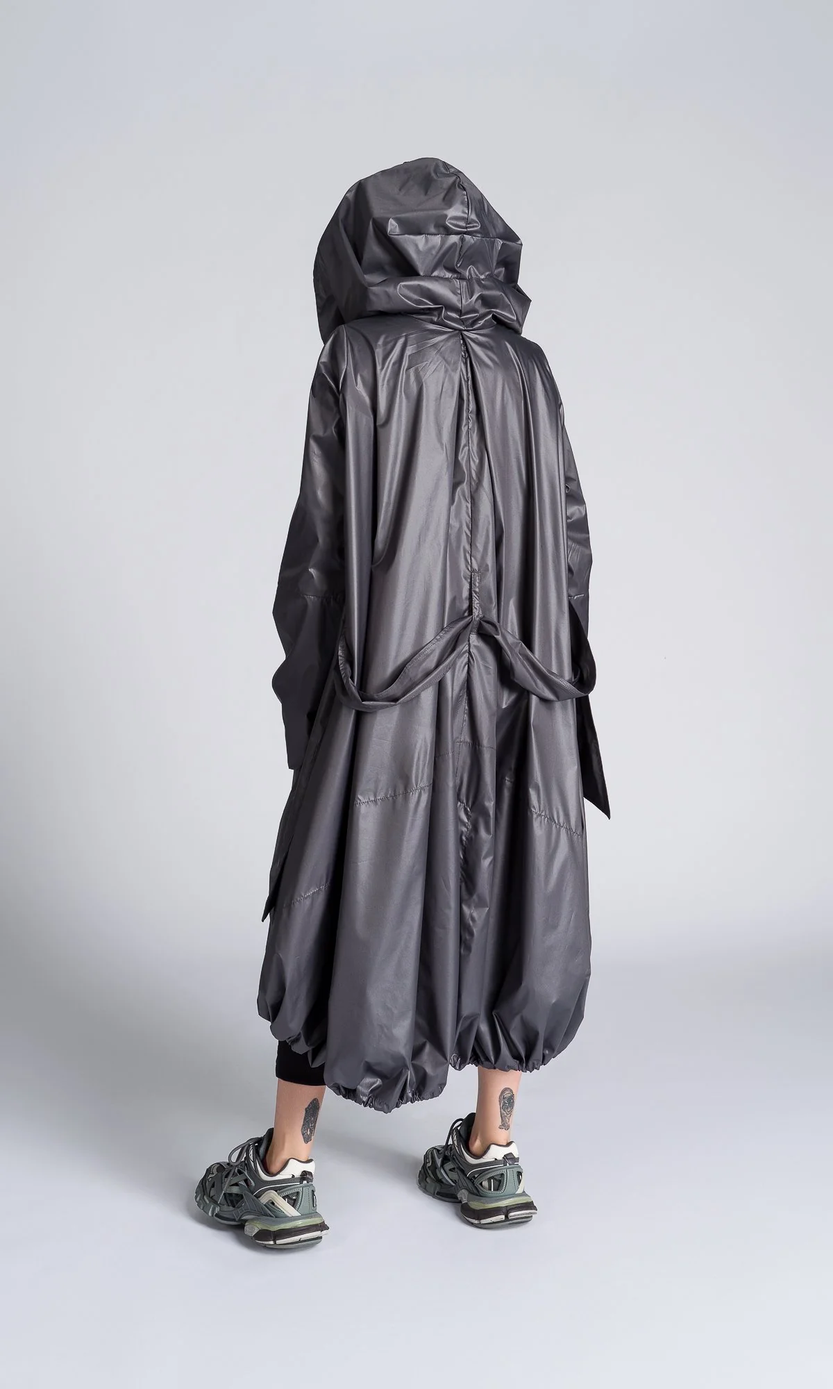 Hooded Raincoat with Belt - Image 4