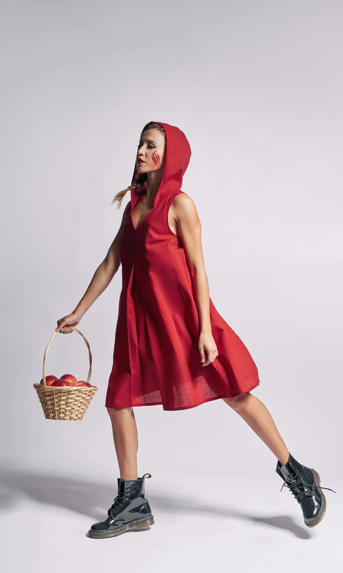 Inverted Pleat Mini Dress - Image 3
