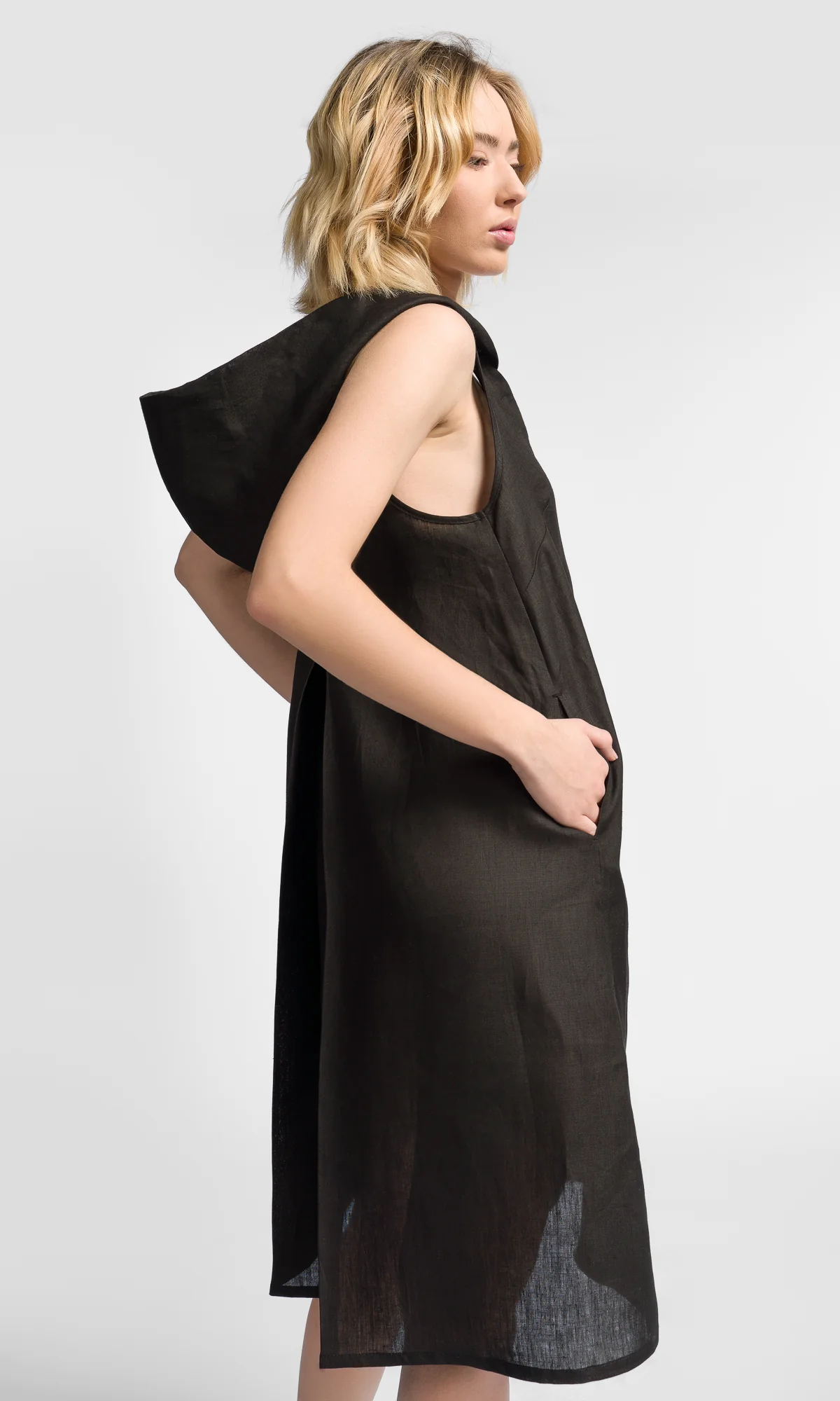 Inverted Pleat Mini Dress - Image 6