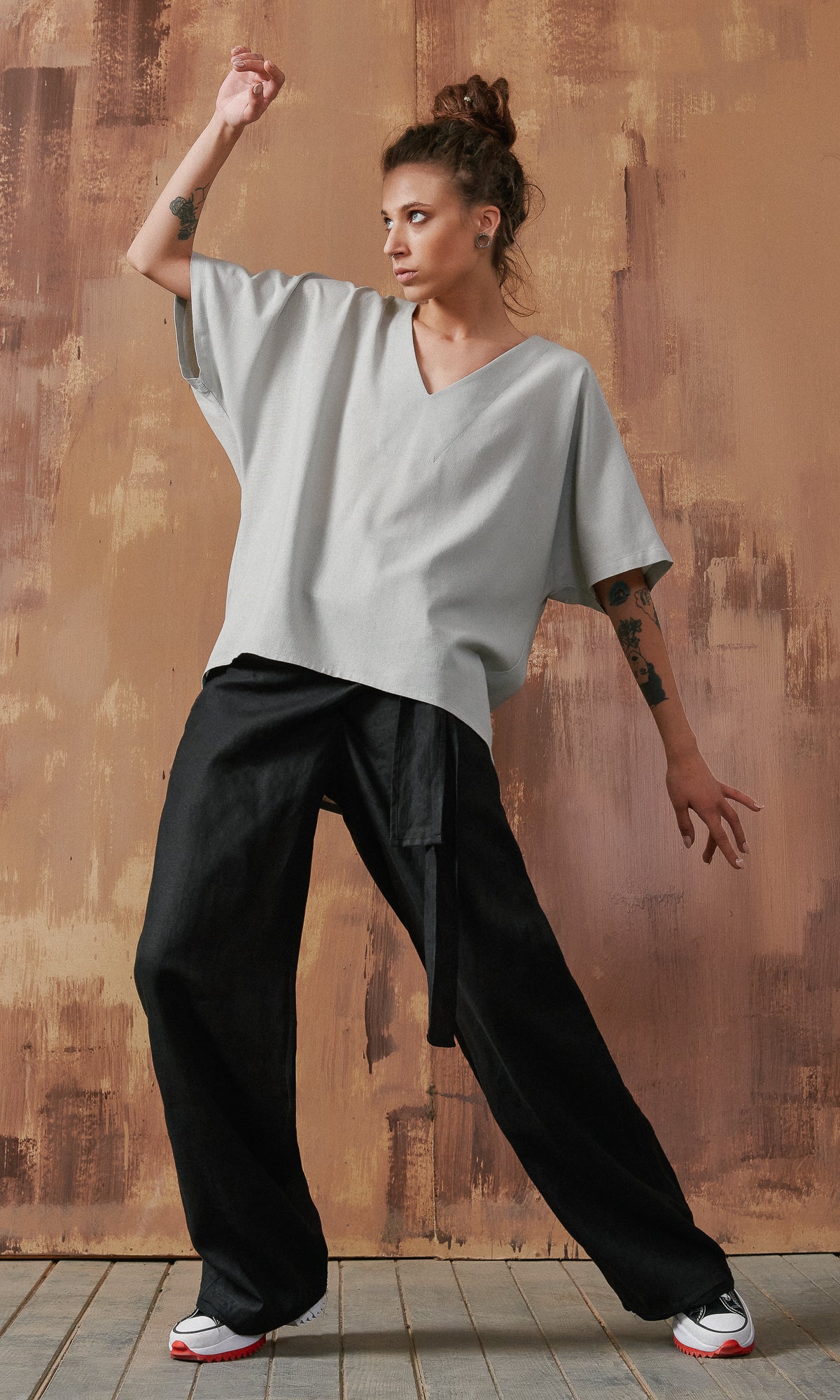 Kimono Linen Blouse - Image 2