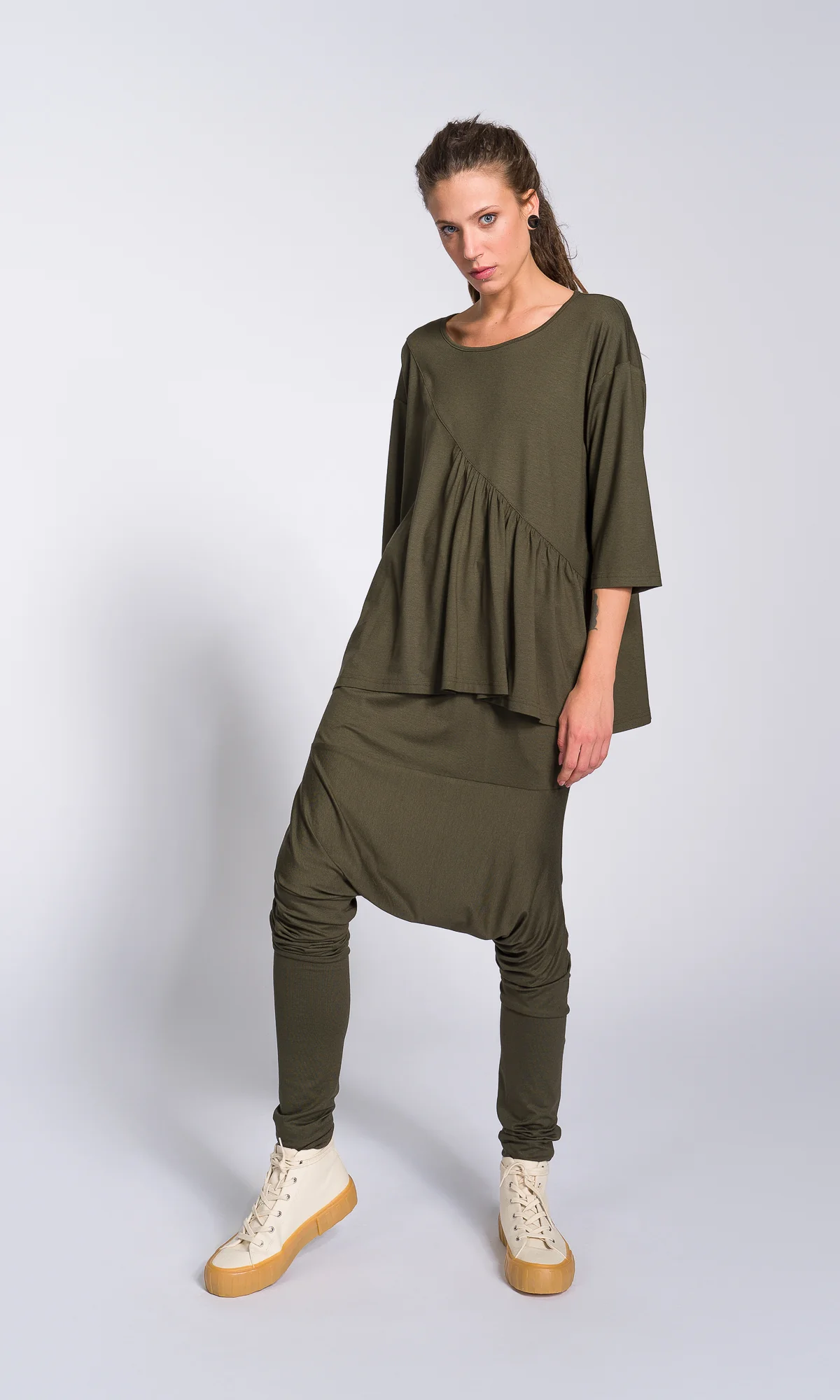Loose Blouse with Front Gathering - Image 4