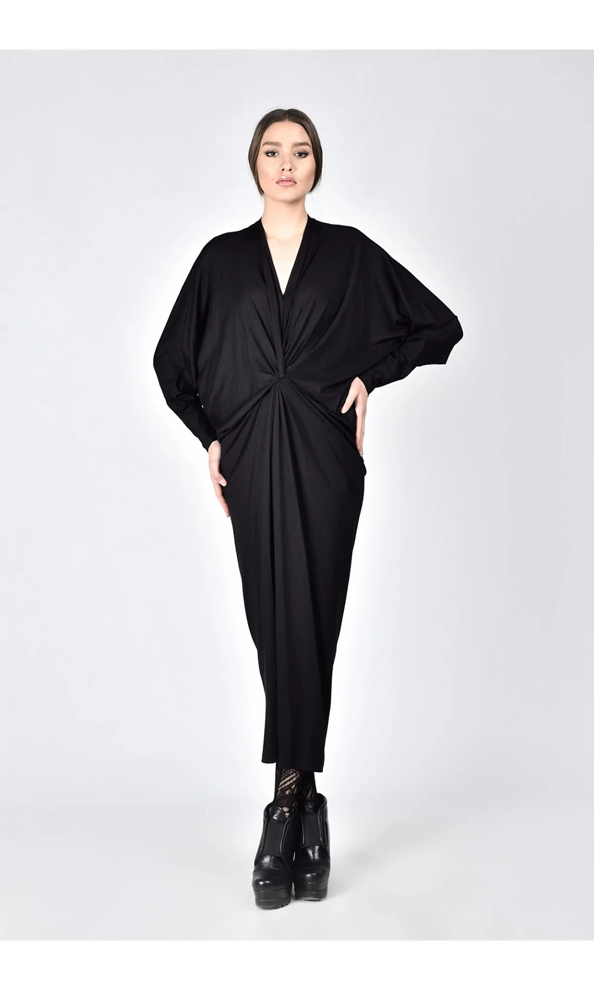Maxi Kaftan Dress with Batwing Sleeves - Image 8