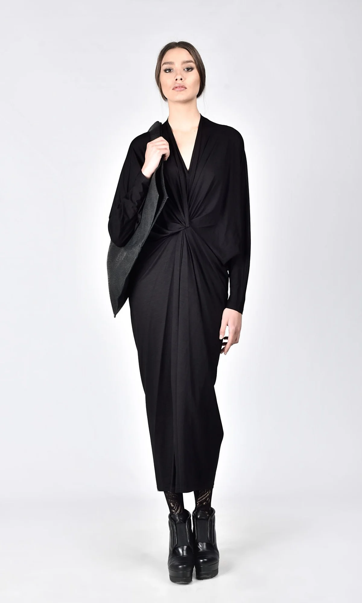 Maxi Kaftan Dress with Batwing Sleeves - Image 4
