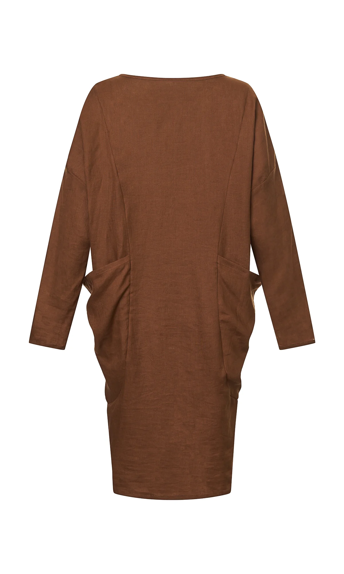 Midi Linen Dress with Large Pockets - Image 6