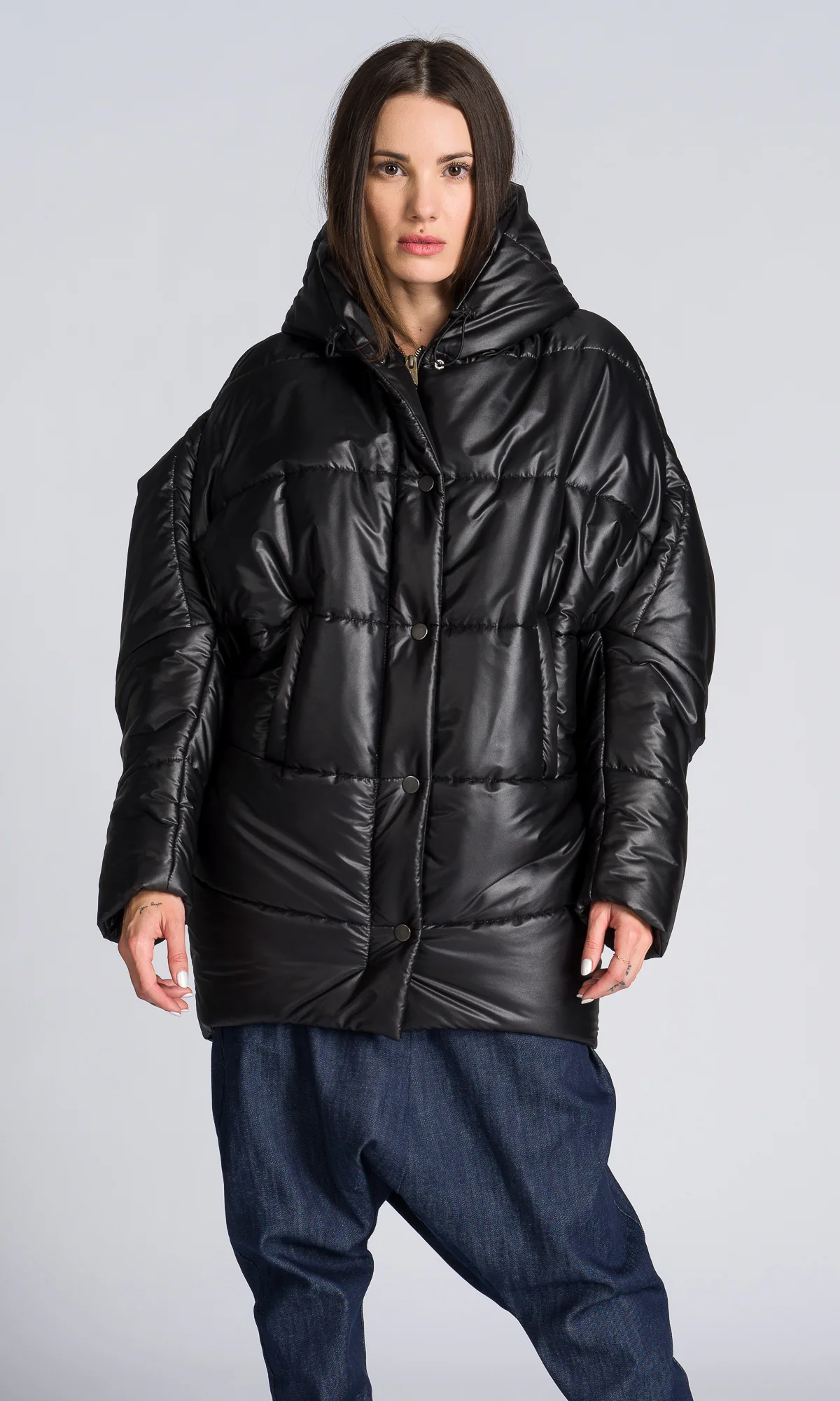 Oversized Quilted Jacket with Drop Shoulder - Image 7