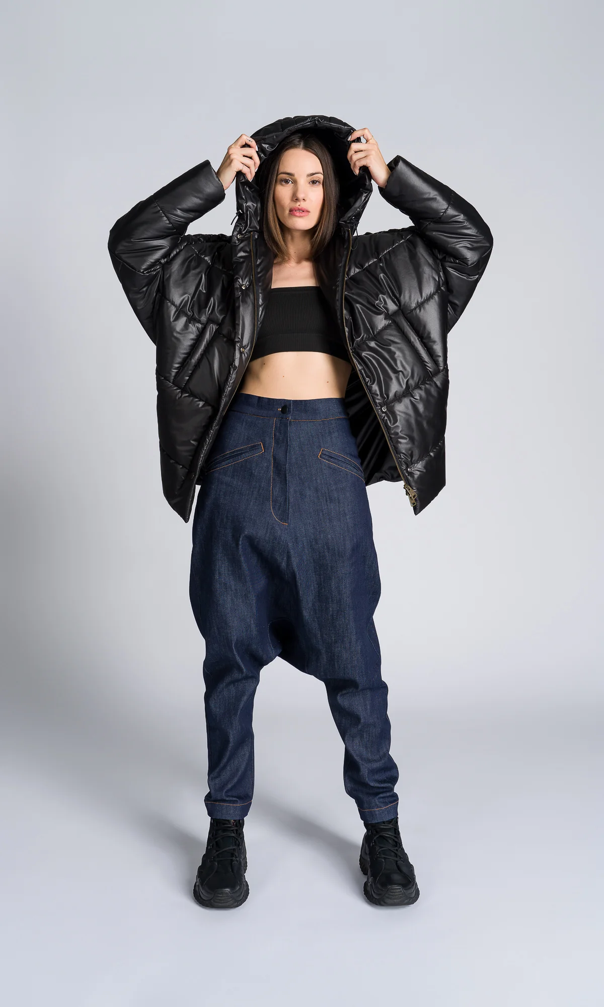 Oversized Quilted Jacket with Drop Shoulder - Image 9