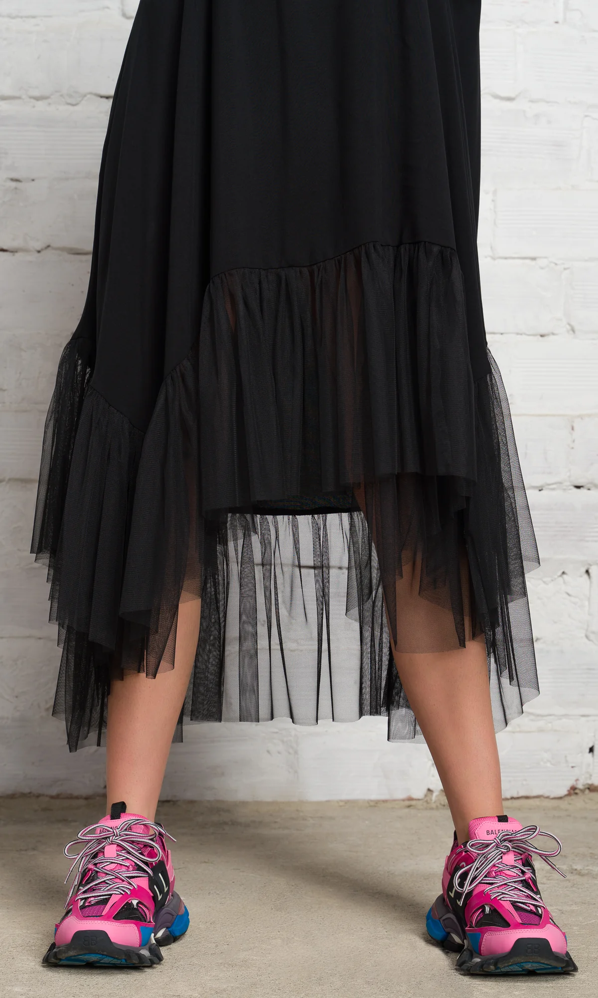 Oversized Tulle Hem Dress - Image 8