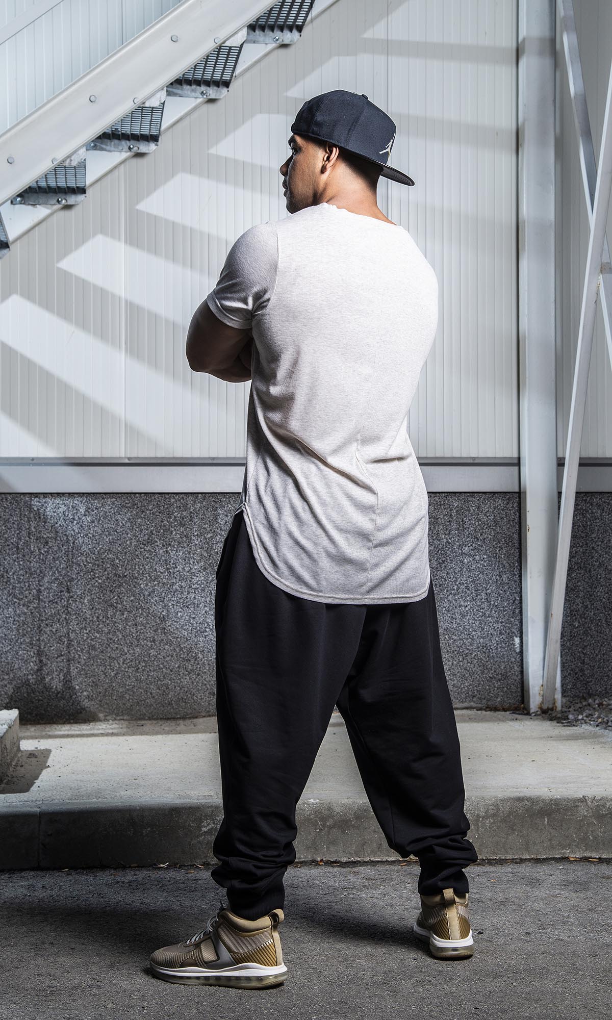 Rib T-Shirt with Curved Hemline - Image 7