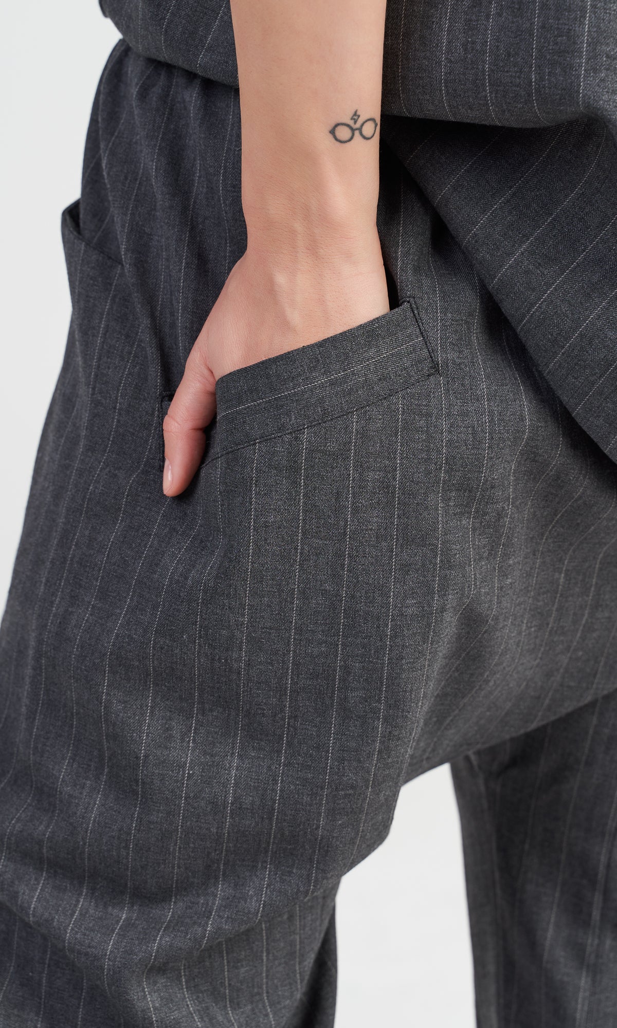 Set Virgin Wool Striped Shirt and Virgin Wool Striped Pants - Image 7