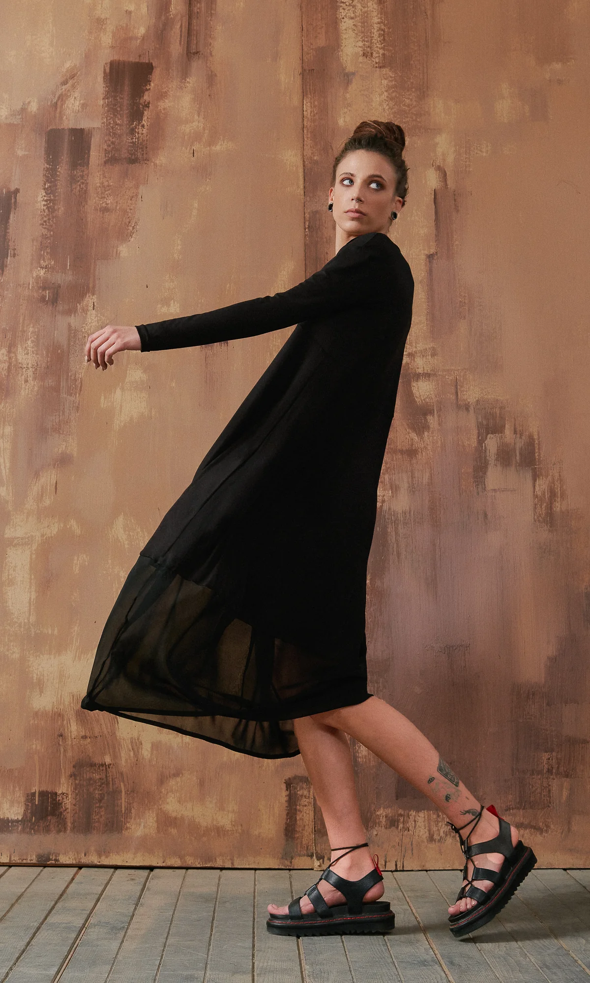 Sheer Lower Ends Dress - Image 2