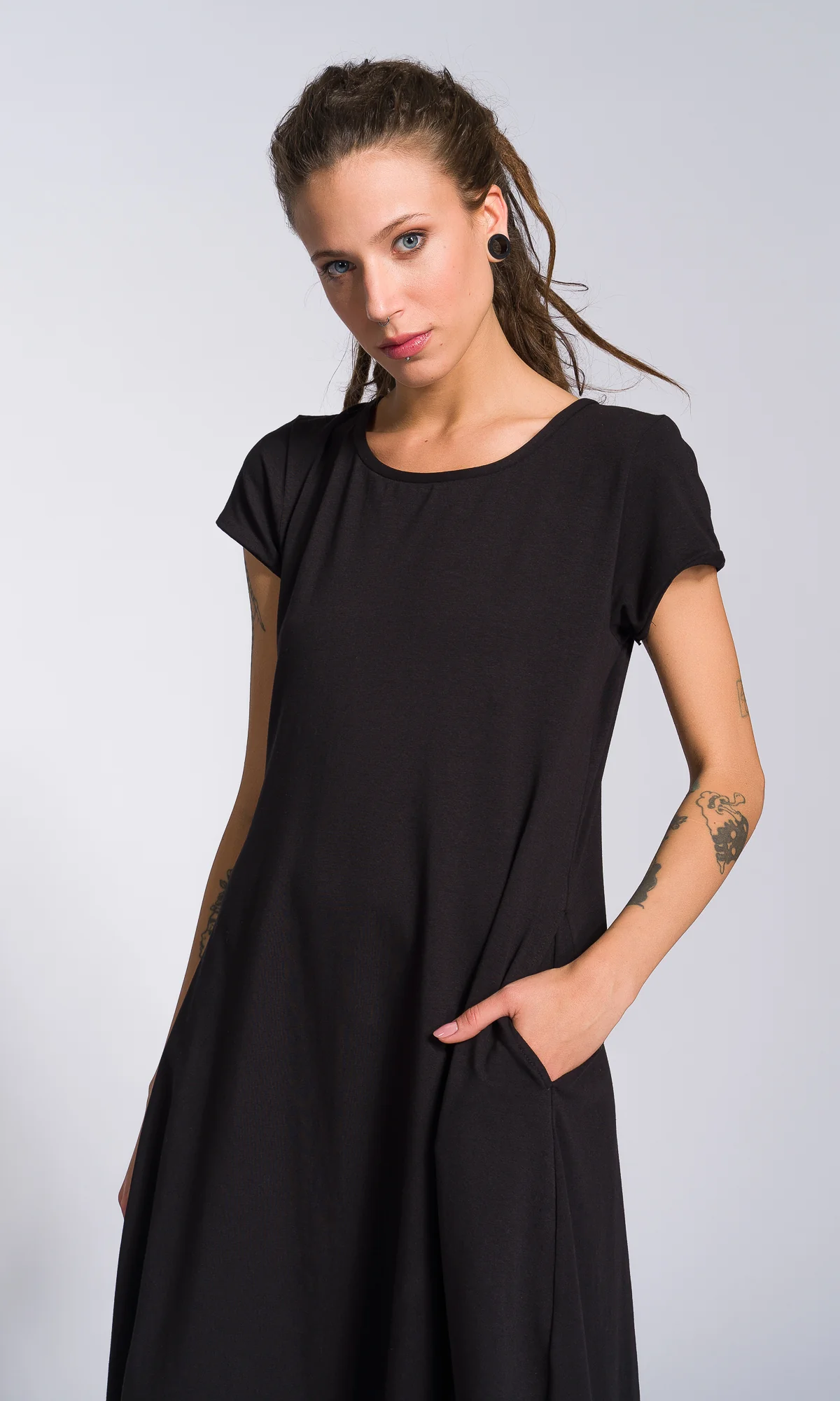 Short Sleeve Cocoon Midi Dress - Image 4