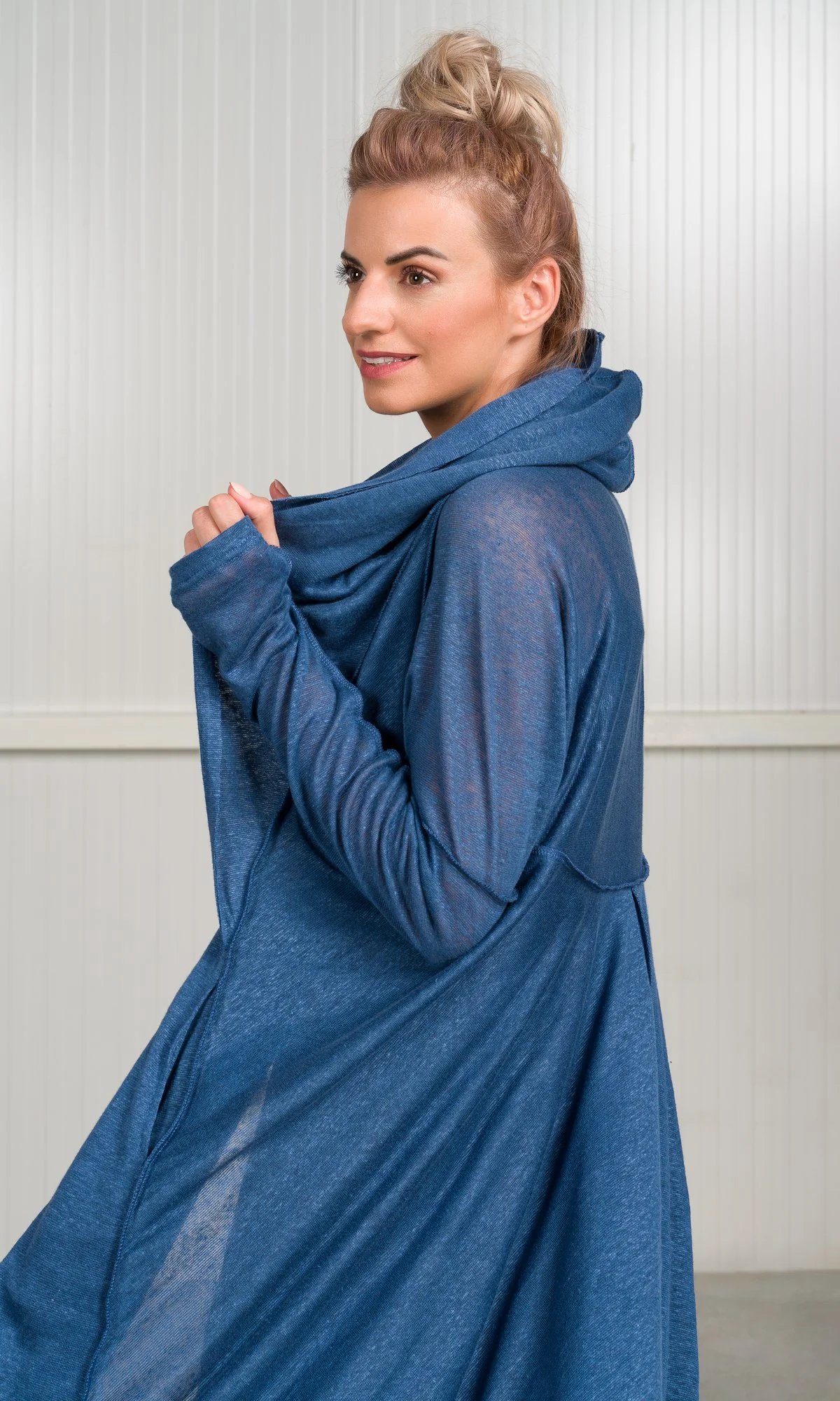 Two-piece Set of Linen Knit Dress and Cardigan - Image 10